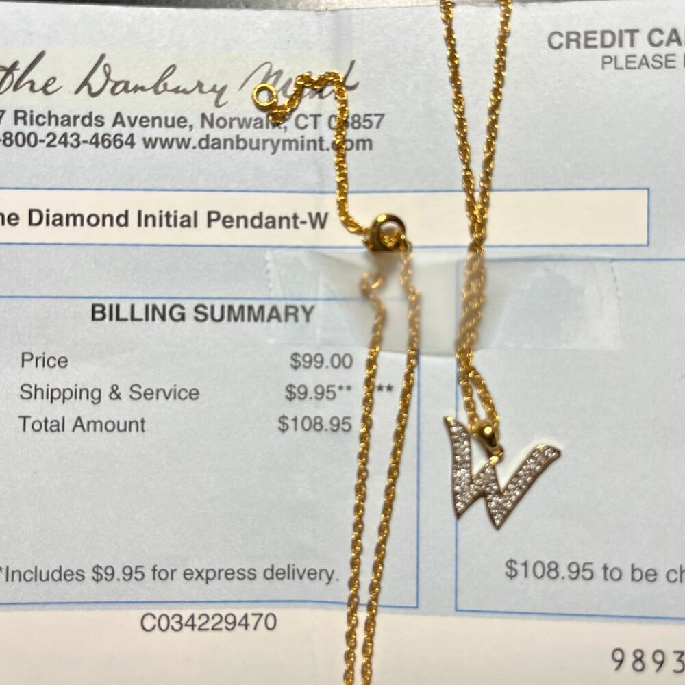 Diamond Initial Pendant - W